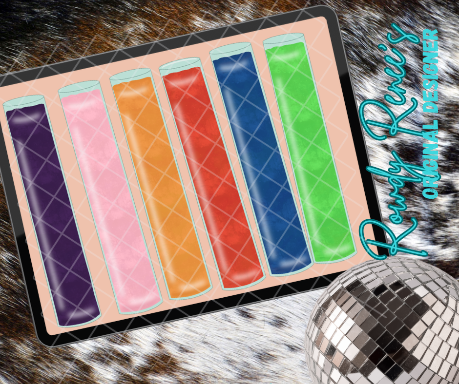 Colored popsicles