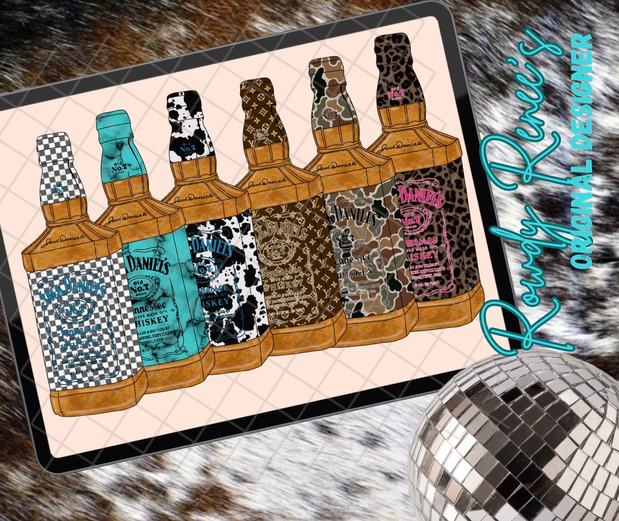 Patterned jack bottles