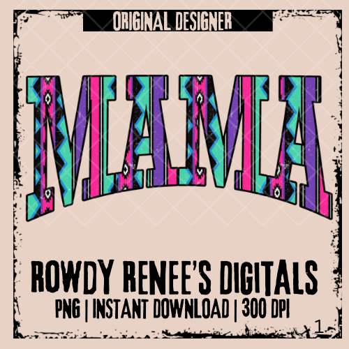 Retro western mama png