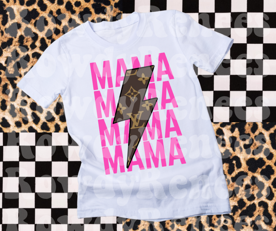Boujee mama lightening bolt