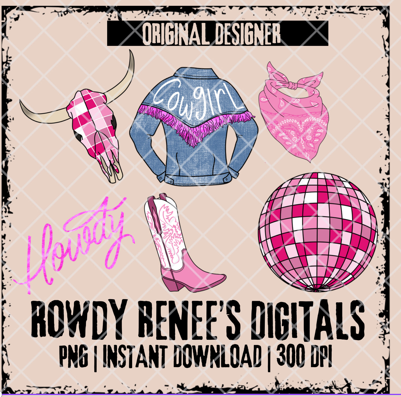 Cowgirl clip art bundle