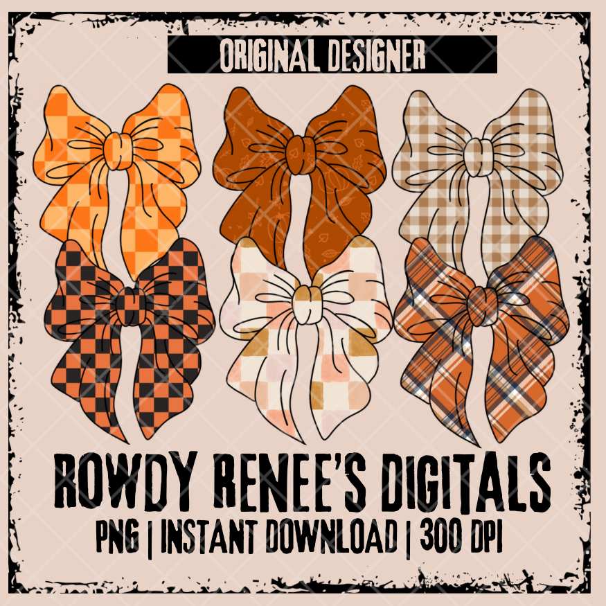 Fall patterned bows