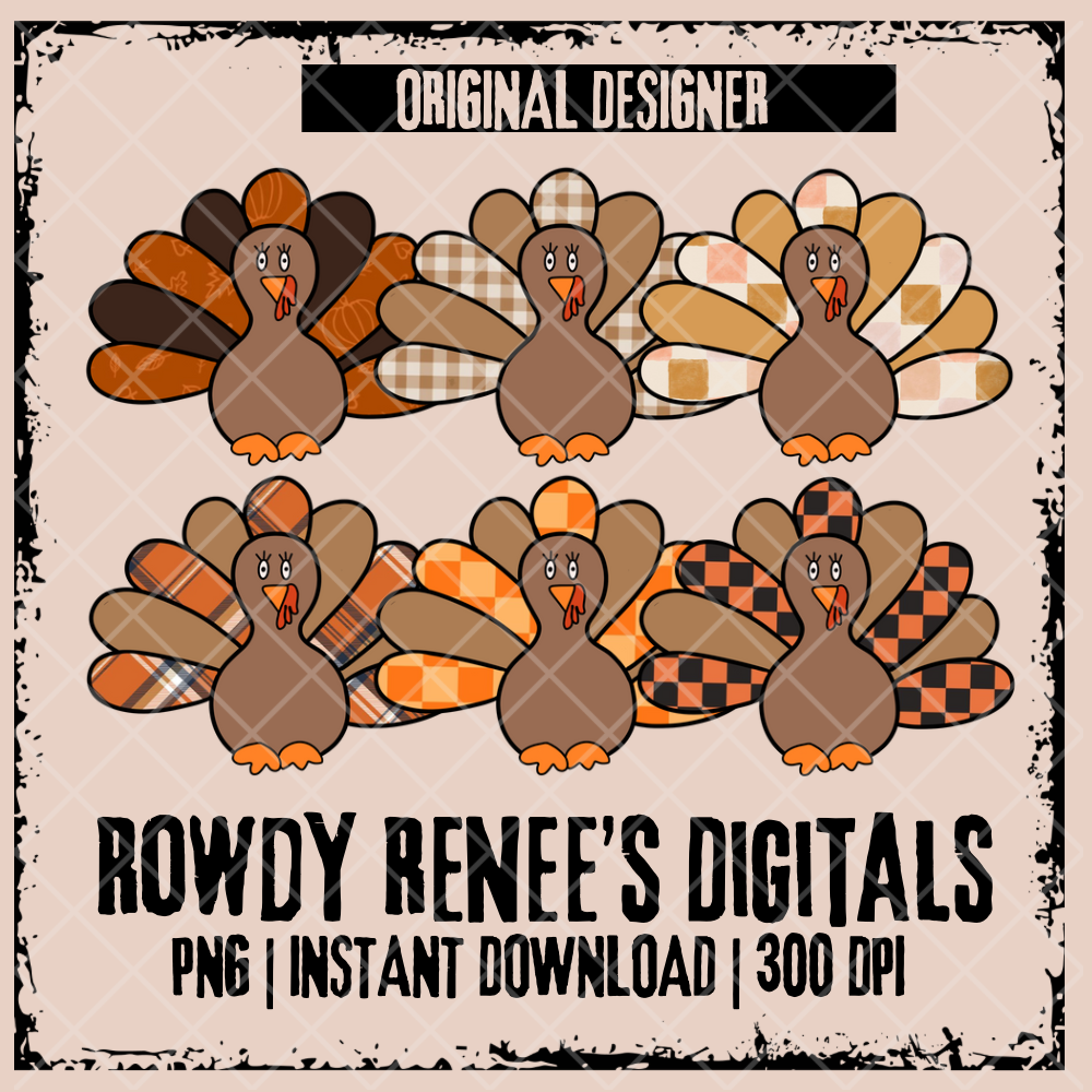 Patterned fall turkeys