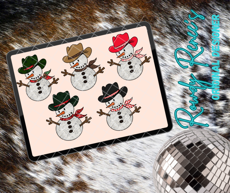 Cheetah printed snowmen