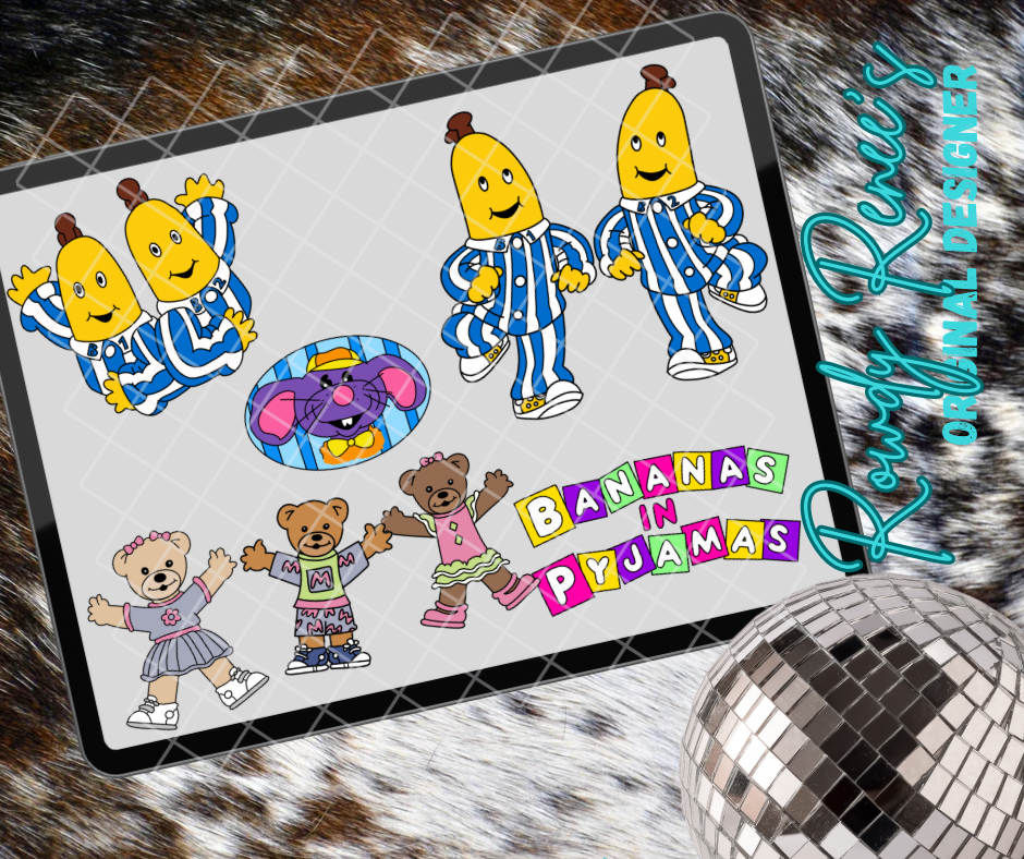 Bananas and pajamas clipart