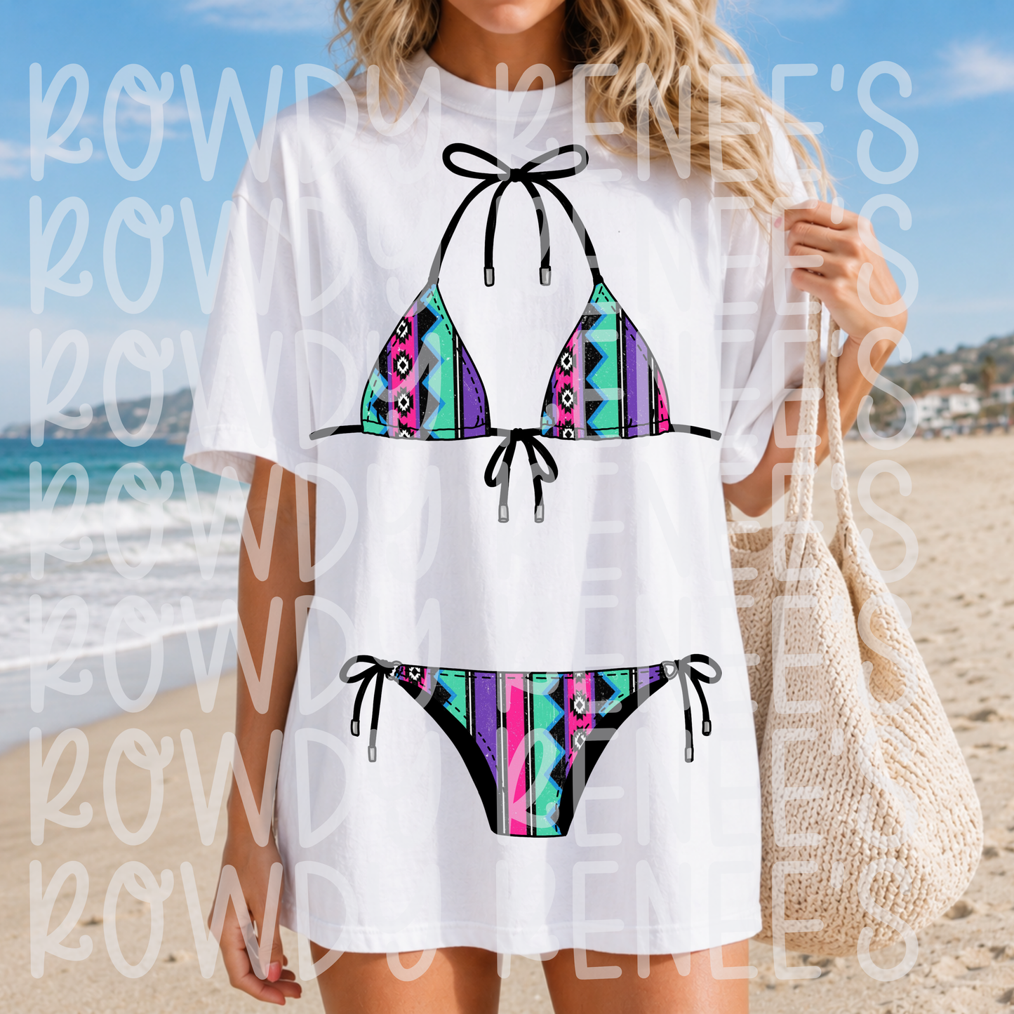 SIX patterned bikini PNGs