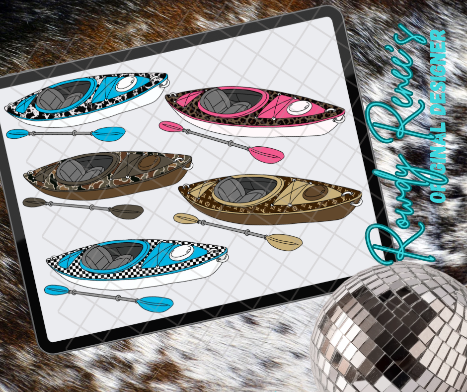 Patterned kayak clippies