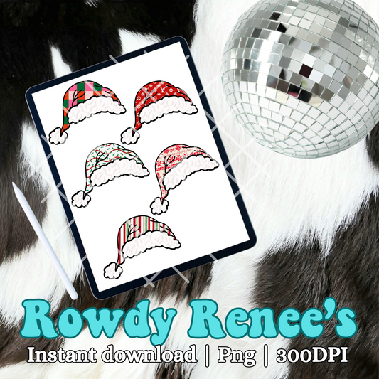 Santa hats Christmas patterns 1