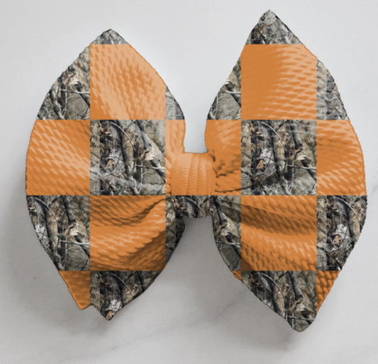 Orange camo checkered