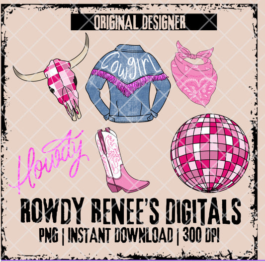 Cowgirl clip art bundle