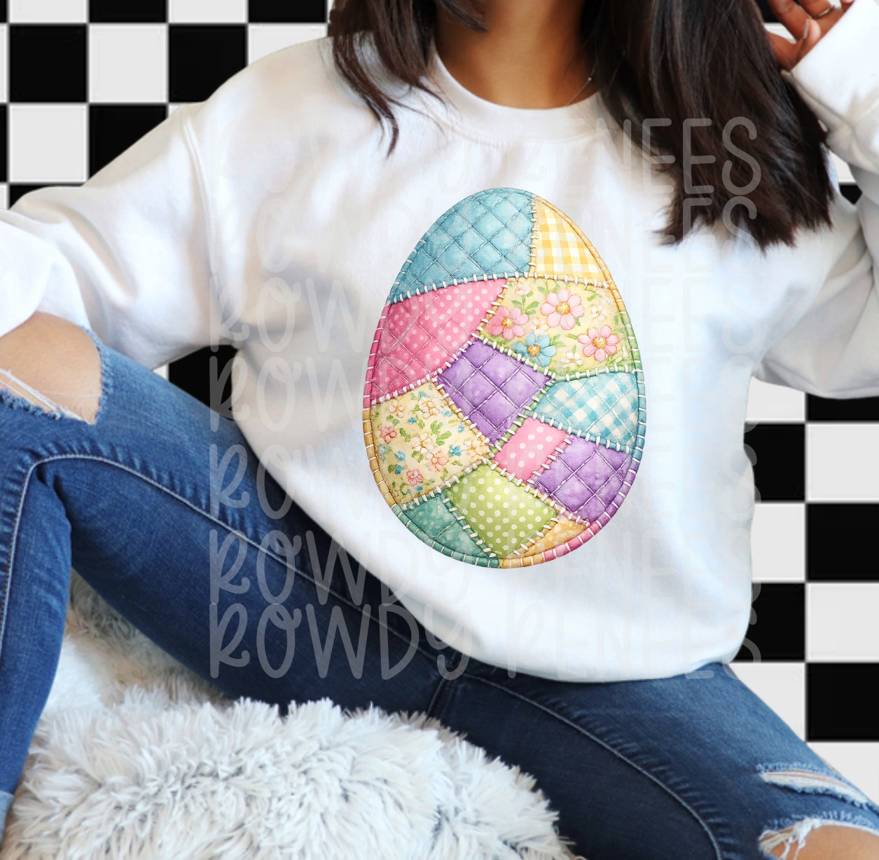 Quilted Easter egg PNG