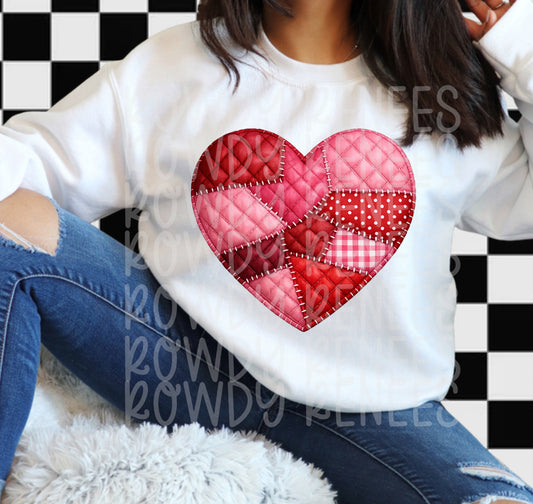 Quilted heart PNG