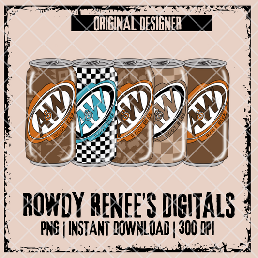 Aw root beer patterned clip art