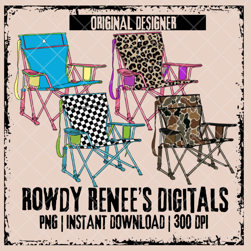 Printed camping chair rockers