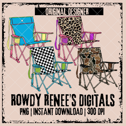 Printed camping chair rockers
