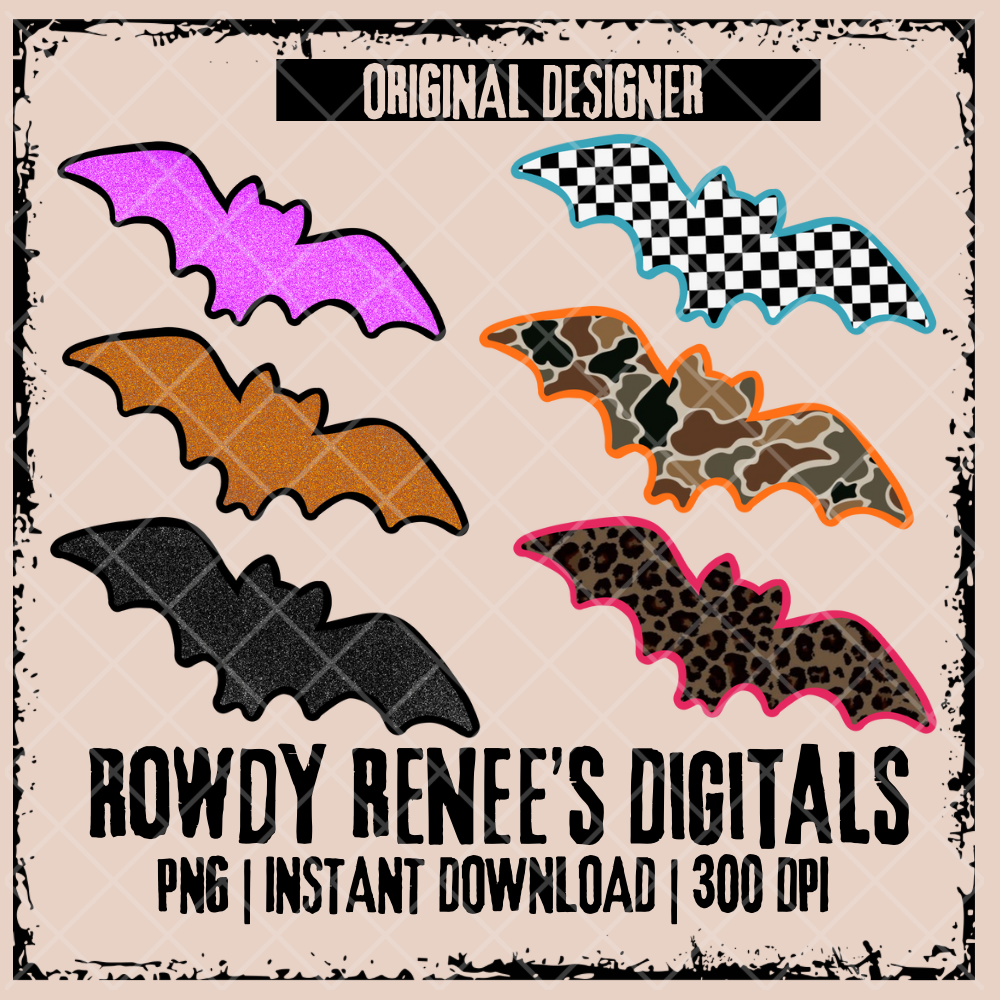 Bats clip art bundle