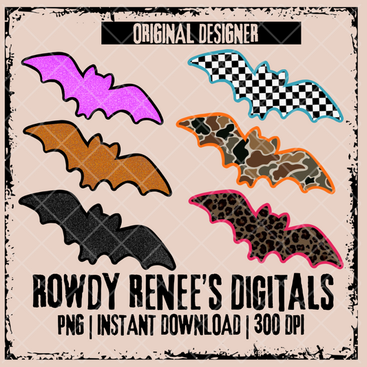 Bats clip art bundle