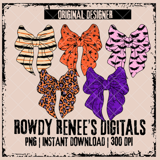 Halloween patterned bows