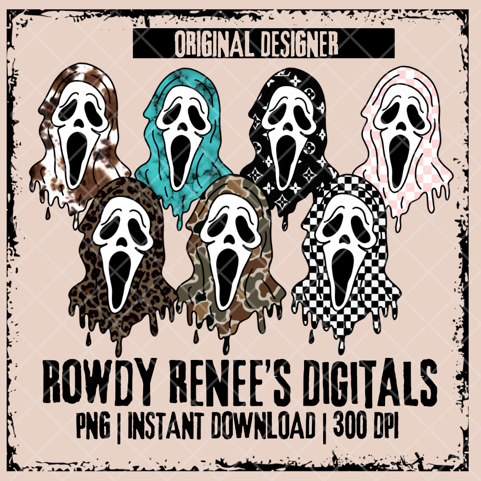 Patterned ghost face