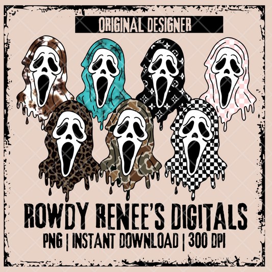 Patterned ghost face
