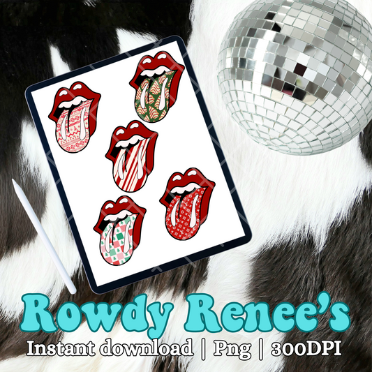 Rolling S tongue Christmas