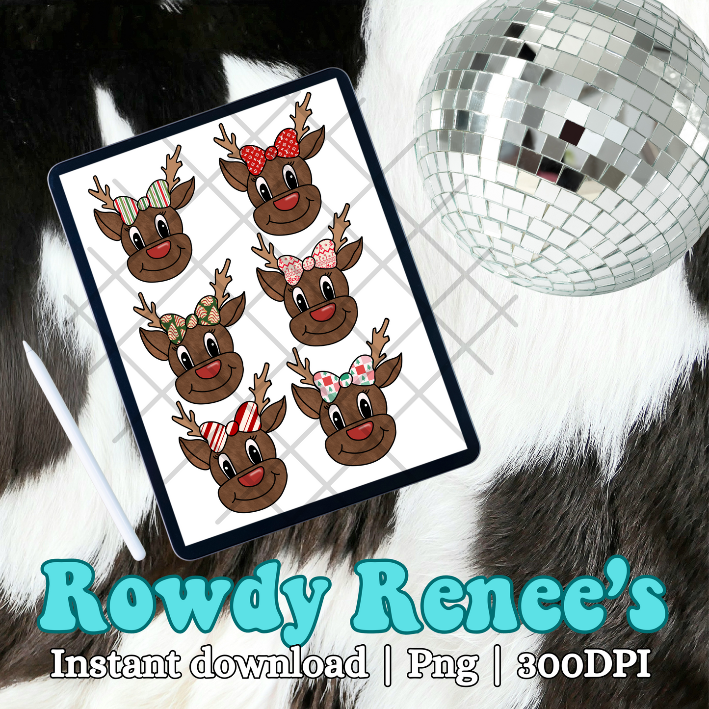 Patterned girl reindeer