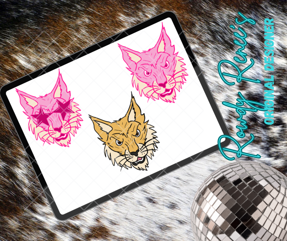 Bobcat mascot clipart