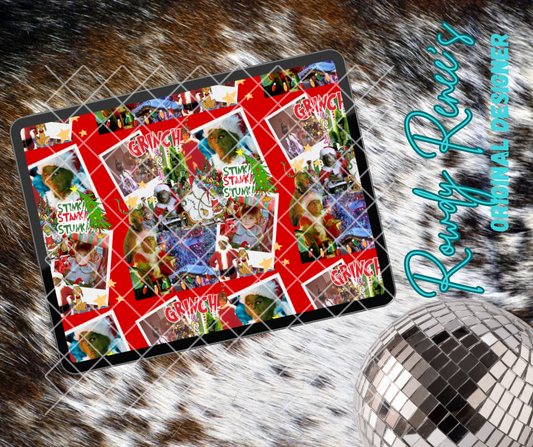 Mean one collage seamless pattern
