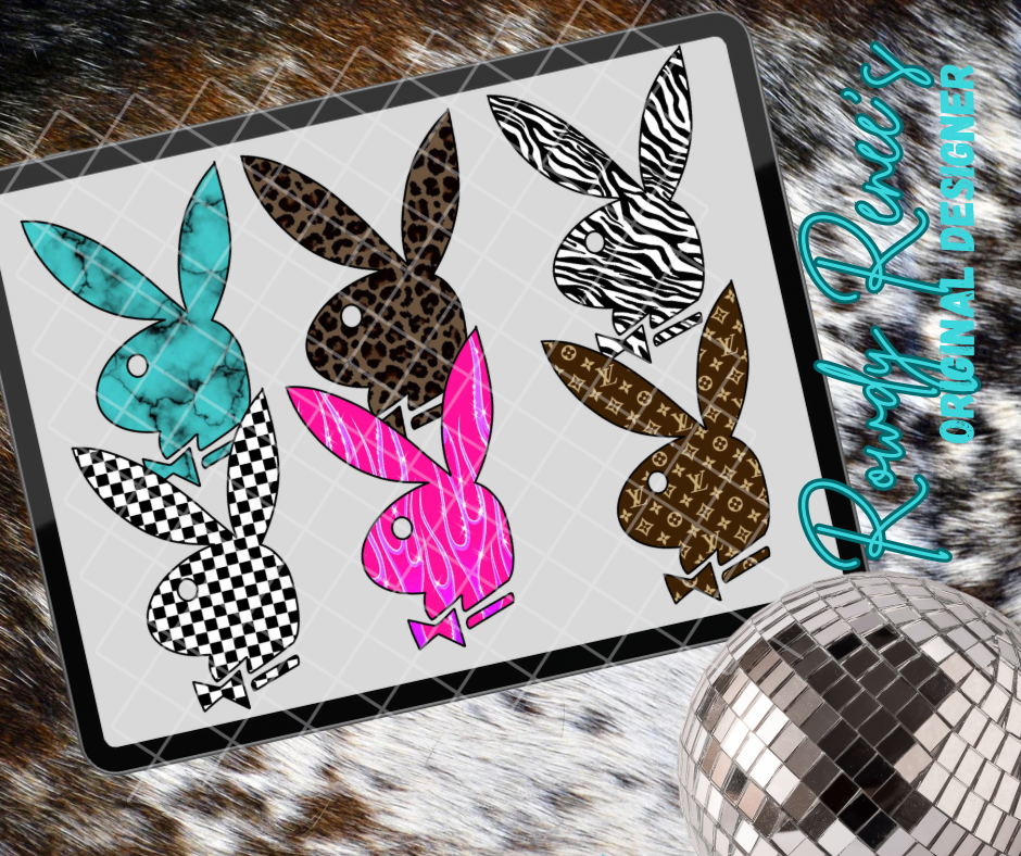 PB bunny patterned logo