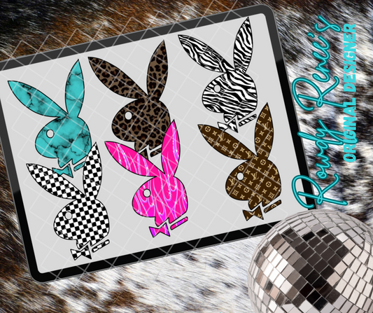 PB bunny patterned logo