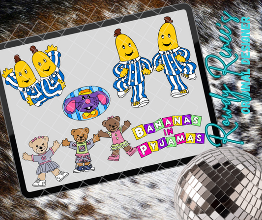 Bananas and pajamas clipart